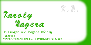 karoly magera business card